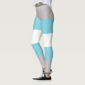 Demiboy Vlag Grijs Blauw Wit Gestreept LGBT Leggings (Links)