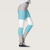 Demiboy Vlag Grijs Blauw Wit Gestreept LGBT Leggings (Rechts)