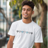 Demiboy vlag Pixel hart T-shirt