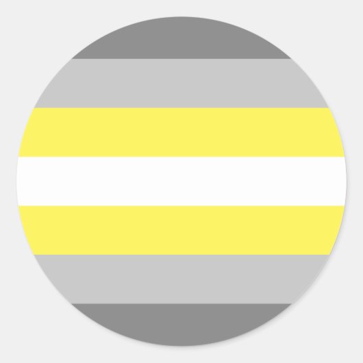 Demigender Pride Flag Ronde Sticker (Voorkant)