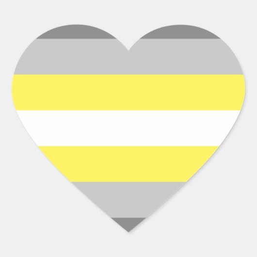 Demigender Pride Hart Sticker (Voorkant)