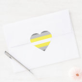 Demigender Pride Hart Sticker (Envelop)