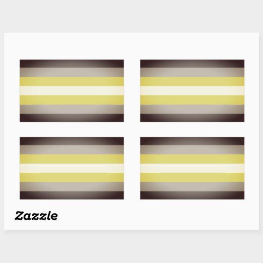 Demigender Pride Rechthoekige Sticker (Vel)