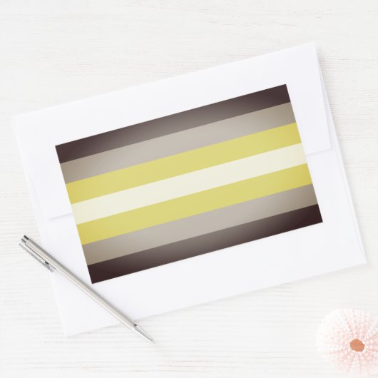 Demigender Pride Rechthoekige Sticker (Envelop)