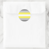 Demigender Pride Vlag Ronde Sticker (Tas)