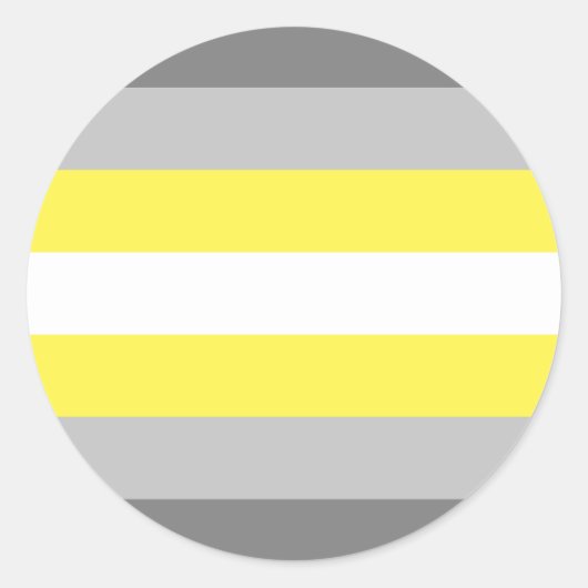 Demigender Pride Vlag Ronde Sticker (Voorkant)