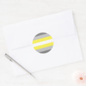 Demigender Pride Vlag Ronde Sticker (Envelop)