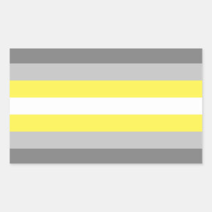 Demigender trots rechthoekige sticker