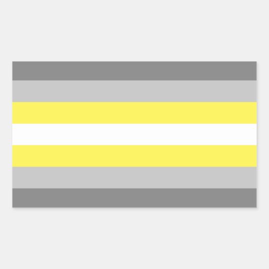 Demigender trots rechthoekige sticker (Voorkant)