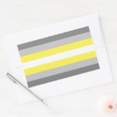 Demigender trots rechthoekige sticker (Envelop)