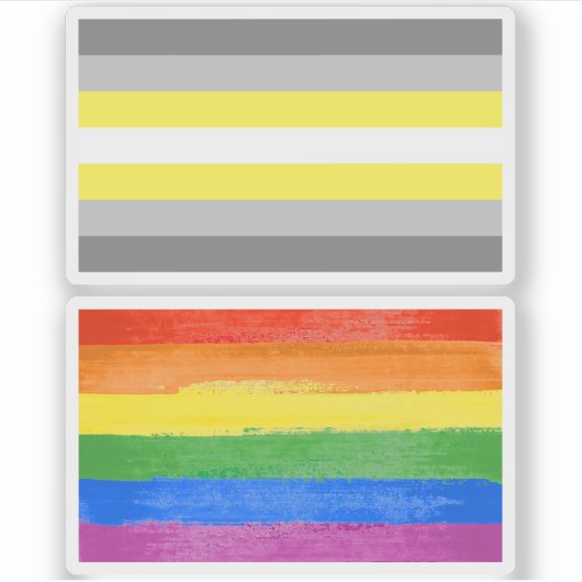 Demigender trots sticker (Voorkant)