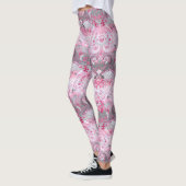 Demigirl Dragon Damask - Stijlvolle pride Flag Col Leggings (Links)