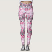 Demigirl Dragon Damask - Stijlvolle pride Flag Col Leggings (Voorkant)