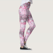 Demigirl Dragon Damask - Stijlvolle pride Flag Col Leggings (Rechts)