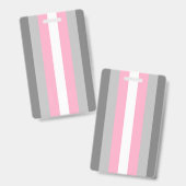 DemiGirl Flag Ausweis Badge (Voor- en achterkant)
