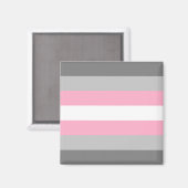 Demigirl Flag (Demi Girl Pride) (genderidentiteit) Magneet (Voorkant / Achterkant)