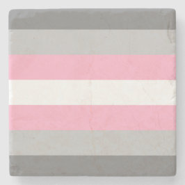 Demigirl Flag (Demi Girl Pride) (genderidentiteit) Stenen Onderzetter