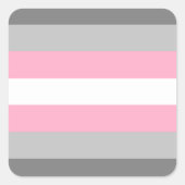 DemiGirl Flag Vierkante Sticker (Voorkant)