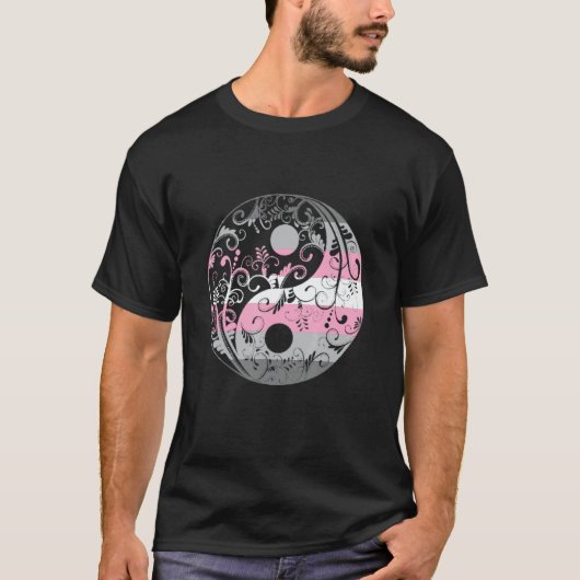 Demigirl Flag Yin Yang LGBTQ Demigirl Pride Demi G T-shirt (Voorkant)