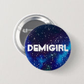 Demigirl  Galaxy Identity Ronde Button 5,7 Cm (Voorkant /achterkant)