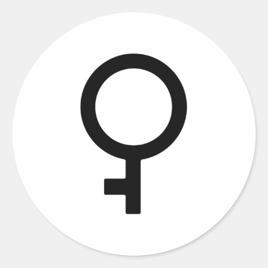 Demigirl-gendersymbool Ronde Sticker (Voorkant)