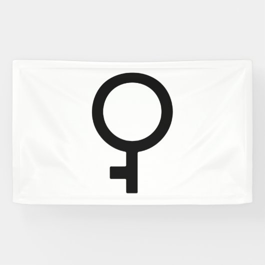 Demigirl-gendersymbool Spandoek (Horizontaal)