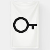 Demigirl-gendersymbool Spandoek (Verticaal)