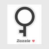 Demigirl-gendersymbool Sticker (Vel)