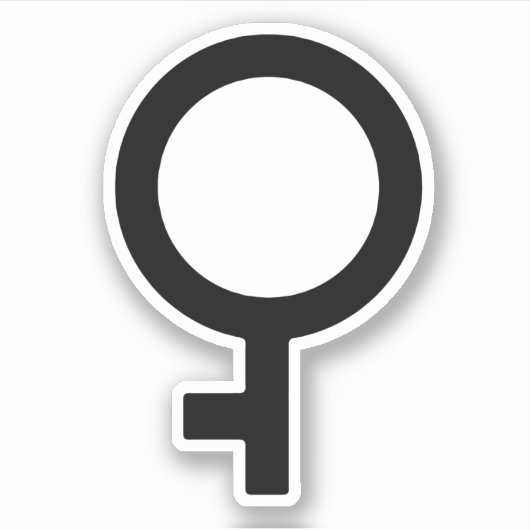 Demigirl-gendersymbool Sticker (Voorkant)
