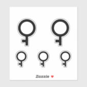 Demigirl-gendersymbool Sticker (Vel)