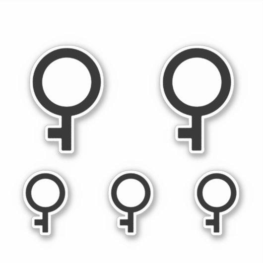 Demigirl-gendersymbool Sticker (Voorkant)