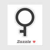 Demigirl-gendersymbool Sticker (Vel)