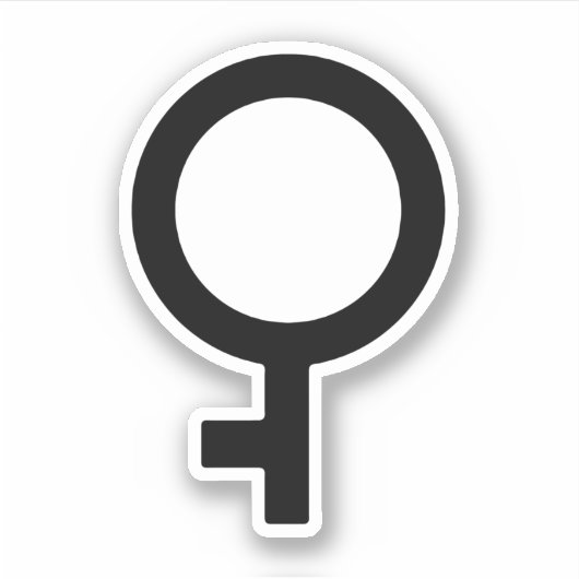 Demigirl-gendersymbool Sticker (Voorkant)