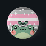 Demigirl LGBT Pride Vlag Kikker Ronde Button 5,7 Cm<br><div class="desc">Vier liefde,  verscheidenheid en de magie van natuur met deze schattige LGBT kikker! 🌈🐸 Draag je trots met stijl door dit ontwerp te sporten op kleding of accessoires.</div>