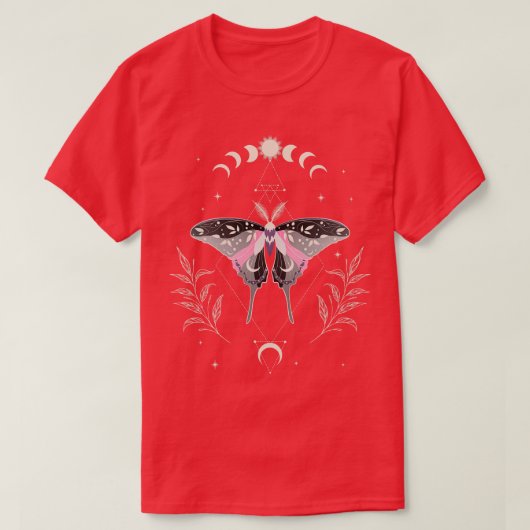 Demigirl Luna Moth Celestial LGBT Pride Vlag 1 T-shirt (Design voorkant)
