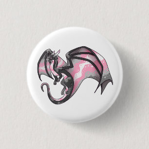 Demigirl Pride Dragon Ronde Button 3,2 Cm