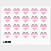 Demigirl Pride Flag Hart Sticker (Vel)