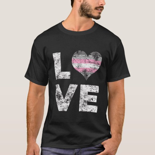 Demigirl Pride Flag Liefde  Demigirl Flag T-shirt (Voorkant)