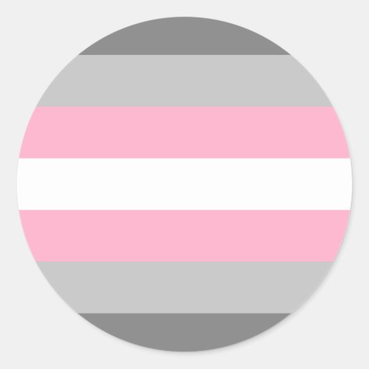 Demigirl Pride Flag Ronde Sticker (Voorkant)