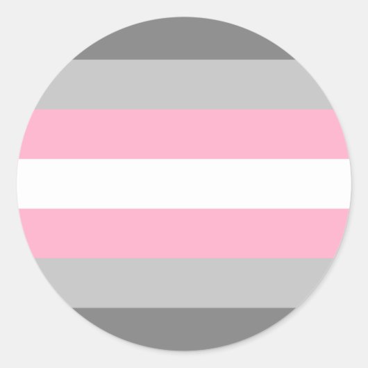 Demigirl Pride Flag Ronde Sticker (Voorkant)