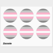 Demigirl Pride Flag Ronde Sticker (Vel)