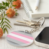 Demigirl Pride Vlag Sleutelhanger (Voorkant Rechts)
