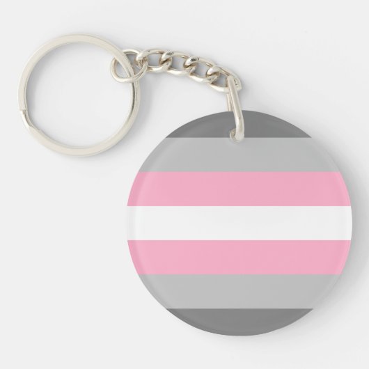 Demigirl Pride Vlag Sleutelhanger (Voorkant)