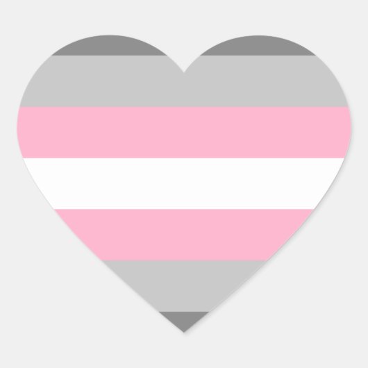 Demigirl trots hart sticker (Voorkant)