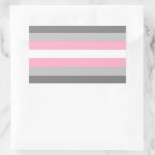 Demigirl trots rechthoekige sticker (Tas)