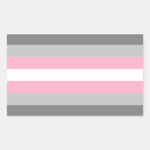 Demigirl trots rechthoekige sticker