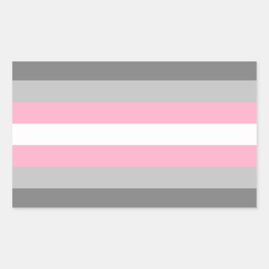 Demigirl trots rechthoekige sticker (Voorkant)