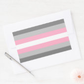 Demigirl trots rechthoekige sticker (Envelop)