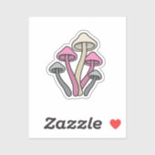 Demigirl vlag gekleurde paddenstoelen sticker (Vel)