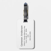 Demigirl Vlag gepersonaliseerd Bagagelabel (Achterkant verticaal)